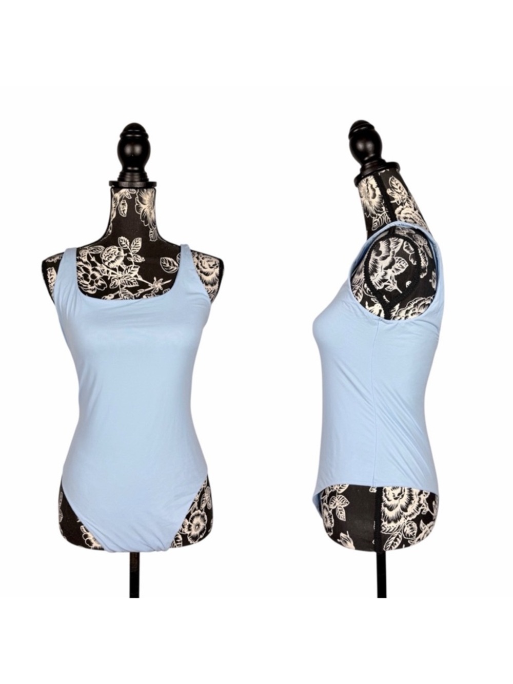 5 for $25 Auden light blue body contour scoopneck stretch bodysuit size large